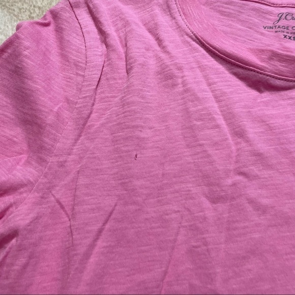 J crew vintage cotton crewneck tee shirt pressed dahlia pink - Picture 4 of 5